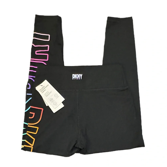 DKNY Women’s Exploded Ombré Logo 7/8
Leggings Black SIZE: SMALL - Picture 5 of 7